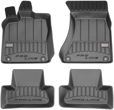 Set Covorase Auto Cauciuc Negro Audi A4 B8 2007-2015 Pro Line Tip Tavita 3D 3D407114 foto