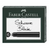 Cumpara ieftin Set 6 Cartuse cu Cerneala Faber-Castell, Neagra, Cartuse Cerneala, Rezerva Cerneala, Patorane Cerneala, Mine Stilou, Mine pentru Stilou, Mine de Stilo