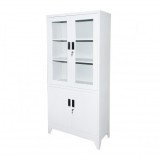 Dulap metalic cu 2 usi de sticla si 2 usi pline securizate 1900x900x400mm