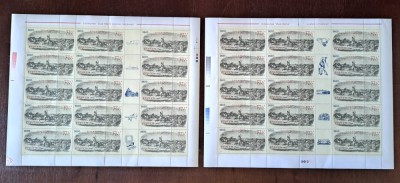TIMBRE ROMANIA L.P.1435a/1997-Ziua marcii postale -Perechea de coli- MNH foto