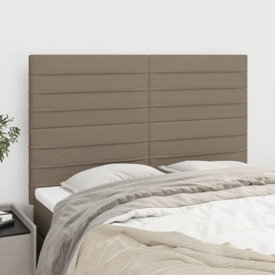 vidaXL Tăblii de pat, 4 buc, gri taupe, 72x5x78/88 cm, textil 3116474 foto