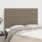 vidaXL Tăblii de pat, 4 buc, gri taupe, 72x5x78/88 cm, textil 3116474