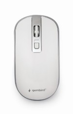 MOUSE GEMBIRD, PC sau NB, wireless, 2.4GHz, optic, 1600 dpi, butoane/scroll 4/1, , alb / argintiu, &quot;MUSW-4B-06-WS&quot; (timbru verde 0.18 lei)