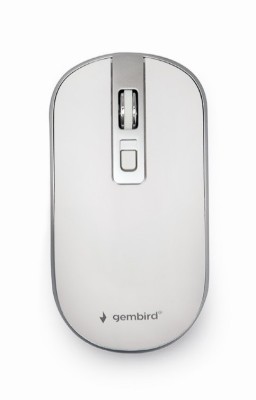 MOUSE GEMBIRD, PC sau NB, wireless, 2.4GHz, optic, 1600 dpi, butoane/scroll 4/1, , alb / argintiu, &amp;quot;MUSW-4B-06-WS&amp;quot; (timbru verde 0.18 lei) foto