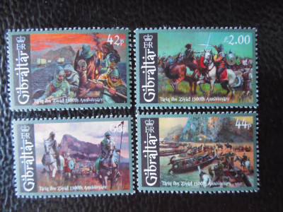 Gibraltar-1300 ani de la cucerirea lui Tariq-serie completa ,nestampilate MNH foto