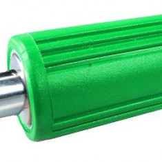 Conector jack 6,3mm, stereo, tata, verde, pe cablu - 121238