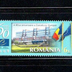 ROMANIA 2009 - A 60-A ANIVERSARE A CONSILIULUI EUROPEI, MNH - LP 1833