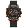 Ceas Barbati Naviforce 6104 Negru-Portocaliu , Design Sport, Functii Multiple, Alarma, Rezistent la Apa 5ATM