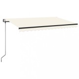 Cumpara ieftin Copertina retractabila automat, crem, 400x350 cm