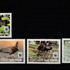 Cook Islands 2014-Fauna,WWF,Pasari,serie (partea I) 4 val.dant.,MNH,MI.1993-1996