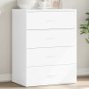 Dulap Alb 60x39x80 cm vidaXL Lemn Prelucrat | Dulapior Depozitare Multifunctional Living, Hol, Dormitor | Greutate Maxima 50 kg