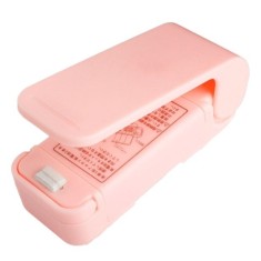 Mini aparat sigilat pungi, etansare termica rapida, portabil, spate magnetic, baterii AA, compatibil PP PE PVC, pentru bucatarie si calatorii, roz, 9.