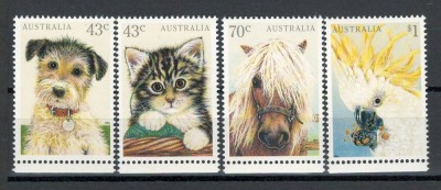 Australia 1991 Mi 1257/60 MNH, nestampilat - Animale de companie foto