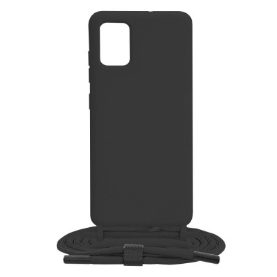 Husa pentru Samsung Galaxy A51 4G, Techsuit Crossbody Lanyard, Black foto