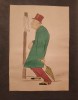 Caricatura SEM - Georges Goursat, artist francez 1863-1934 , 3 desene, Portrete, Acuarela, Impresionism