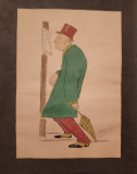 Cumpara ieftin Caricatura SEM - Georges Goursat artist francez 1863-1934 , 3 desene originale, Portrete, Acuarela, Impresionism