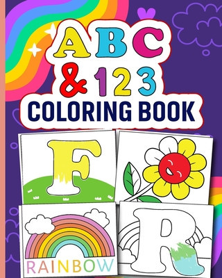 ABC and 123 Toddler Coloring Book: Fun with Letters, Numbers, and Shapes for kids; Preschool and Kindergarten foto