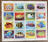 A12 S7 4 - Timbre foarte vechi - Guineea Ecuatoriala - pesti exotici - bloc filatelic
