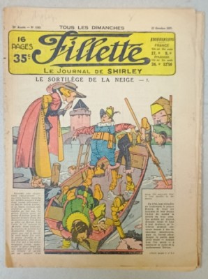 FILLETTE , LE JOURNAL DE SHIRLEY , REVISTA PENTRU COPII IN LIMBA FRANCEZA , 1937 foto