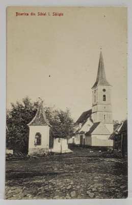 BISERICA DIN SIBIEL , CARTE POSTALA , INTERBELICA foto