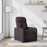 vidaXL Fotoliu rabatabil, maro &icirc;nchis, material textil