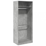 Cumpara ieftin Sifonier, gri beton, 80x50x200 cm, lemn prelucrat