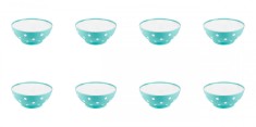 Set boluri, 8 piese, 350 ml, Plastic, Verde