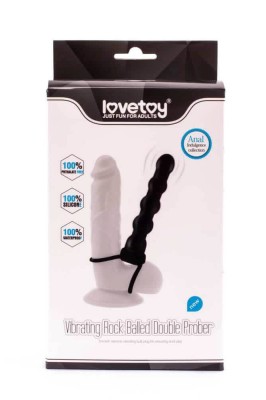Double Prober - Strap-on cu vibrații, 16 cm foto