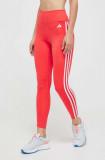 Adidas Performance leggins de antrenament Train Essentials culoarea rosu, cu imprimeu