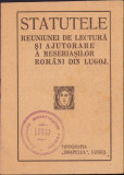 HST C2069 Statutele Reuniunei de lectură și ajutorare a meseriașilor Lugoj 1920