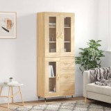 vidaXL Dulap &icirc;nalt, stejar sonoma, 69,5x34x180 cm, lemn compozit