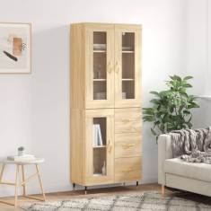 vidaXL Dulap inalt, stejar sonoma, 69,5x34x180 cm, lemn compozit foto