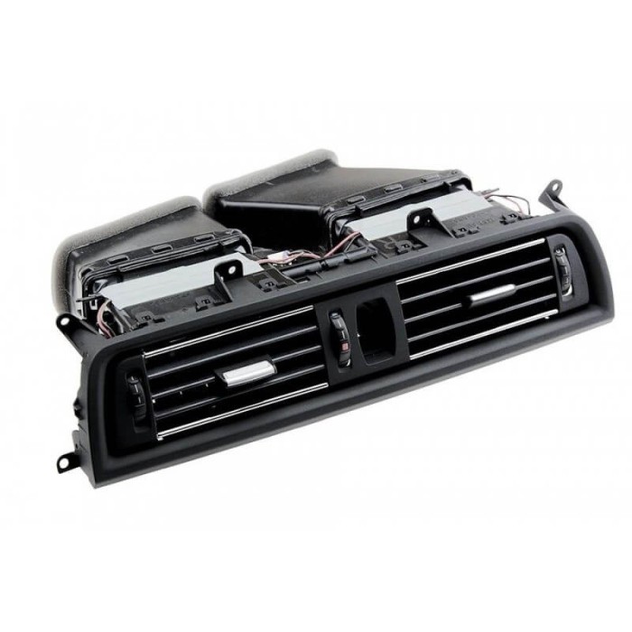 Grila ventilare interior centrala completa MOTOR10 BMW Seria 5 F10/F11, cromat, 64229209136, Negru