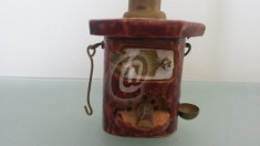 Cuptor decorativ cu cos din ceramica si metal foto