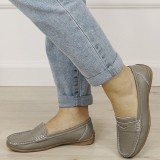 Mocasini gri din piele naturala 5128 M4