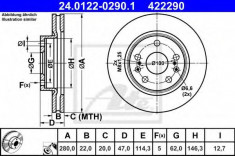 Disc frana SUZUKI VITARA (LY) (2015 - 2016) ATE 24.0122-0290.1 foto