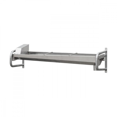 Adăpătoare inox cu suport de perete zincat, 207 &amp;times; 60&amp;nbsp;cm, 95&amp;nbsp;litri foto