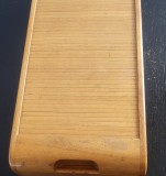 Antichitate, veche cutie bijuterii cu capac rabatabil, lemn, anii 1930, vintage