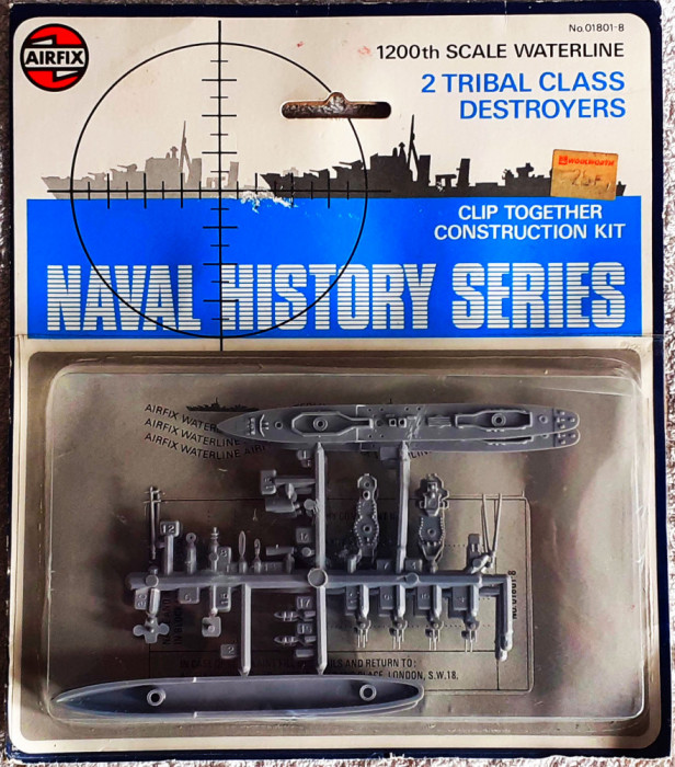 Nave 2 TRIBAL CLASS DESTROYERS 1/1200 kit AIRFIX Vintage Naval History Marina M7 DIORAMA MACHETA FIGURINE ASAMBLARE HOBBY WWII