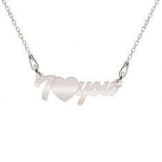 I Love You - Colier personalizat argint 925