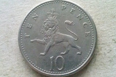 MONEDA 10 PENCE 1992-MAREA BRITANIE foto