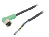 Cablu de Conectare M12 5P 5m &icirc;n Unghi PVC 60VAC 4A
