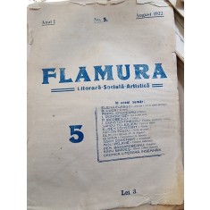 Flamura - Literara Sociala Artistica - Anul I Nr. 5 - August 1922