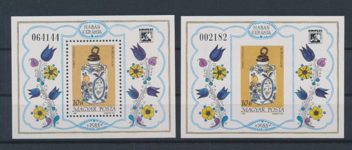 UNGARIA 1985-Bloc 181A si 181B dantelat si nedantelat in stare nestampilate MNH