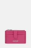 HUGO card-holder femei, culoarea roz, 50541705