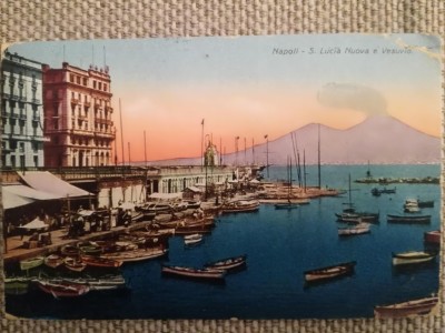 CP 1933 Napoli / Vezuviu - București, dna Marieta Kițu, Str. Sf. Voevozi, nr. 32 foto