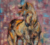 Pictura, tablou modern nou, -CAL IN GALOP NR.2- pictor roman consacrat, Animale, Ulei, Abstract