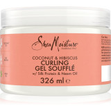 Shea Moisture Coconut &amp; Hibiscus souffle pentru par ondulat si cret 340 g