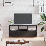VidaXL Comodă TV, negru, 102x33x45 cm, lemn prelucrat &amp; fier