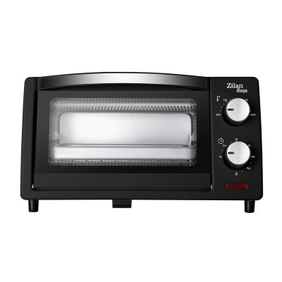 Cuptor electric Roza Zilan, 800 W, 9 l, geam dublu, temporizator 60 minute, 230 C, Negru foto